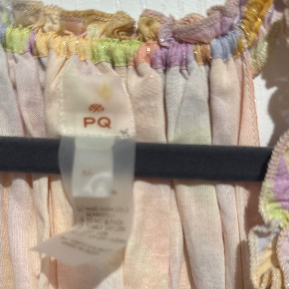 PQ Swim Pink and Yellow Tiered Ruffled Sundress - Picture 2 of 8
